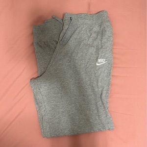 Gray Nike jogger sweatpants